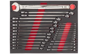 Wkładka piankowa z kluczami Milwaukee zestaw klucz płasko - oczkowych 27 cz. 4932493247