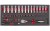 Wkładka piankowa z narzędziami Milwaukee zestaw nasadek 3/8" z grzechotką 32 cz. 4932479825
