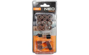 Akcesoria do miniszlifierki, taśmy, ściernice, zestaw 24 szt. NEO 55-081 