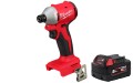 Kompaktowa zakrętarka udarowa Milwaukee M18™ M18BLIDRC-0 bezszczotkowa 1/4” Hex, + 1x aku. 5.0Ah, bez ładowarki