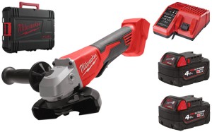 Szlifierka kątowa Milwaukee 18V M18BLSAG125XPD-402X 2x aku. 4.0Ah, ładowarka, walizka, silnik bezszczotkowy, wyłącznik łopatkowy 4933492646