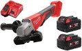 Szlifierka kątowa Milwaukee 18V M18BLSAG125XPD-502 2x aku. 5.0Ah, szybka ładowarka, silnik bezszczotkowy, wyłącznik łopatkowy