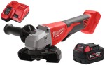 Szlifierka kątowa Milwaukee 18V M18BLSAG125XPD-501 1x aku. 5.0Ah, szybka ładowarka, silnik bezszczotkowy, wyłącznik łopatkowy