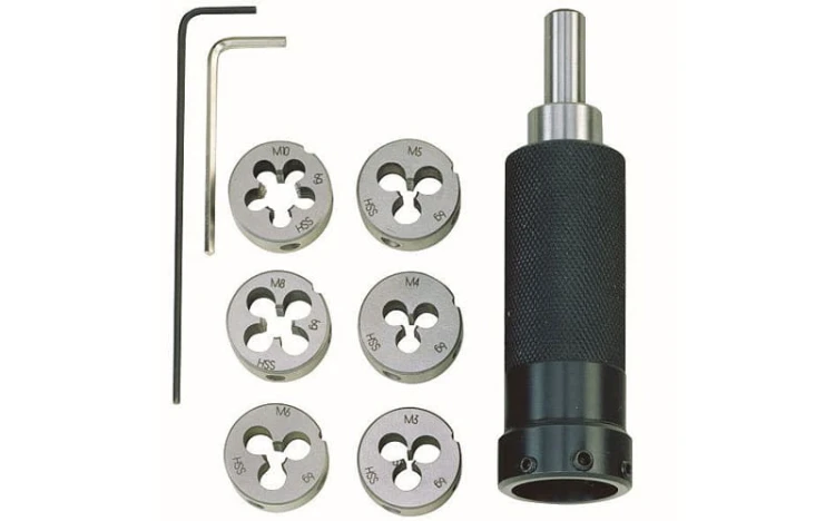 Oprawka do narzynek Proxxon M3-M10 do tokarki PD 230/E i PD400 kpl. 6cz. 24082
