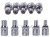 Klucze nasadowe TORX 1/4 Rooks kpl. 5 cz. E4 - E8 01.2646