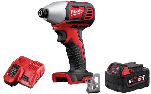 Kompaktowa zakrętarka udarowa Milwaukee M18BID-501 180Nm 1x aku. 5.0Ah, ładowarka