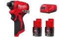 Kompaktowa zakrętarka udarowa Milwaukee M12 BLIDRC-302 2x aku. 3.0Ah, ładowarka, 124Nm bezszczotkowa
