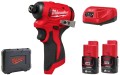 Kompaktowa zakrętarka udarowa Milwaukee M12 BLIDRC-202C 2x aku. 2.0Ah, ładowarka, walizka, 124Nm bezszczotkowa