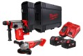 Zestaw Milwaukee: Młotowiertarka SDS-Plus M18BLHX-0X + Szlifierka kątowa M18BLSAG125XPD-0X + 2x aku. 5.0 Ah + szybka ładowarka + 2x walizka HD Box M18BLPP2G-502X 4933498575