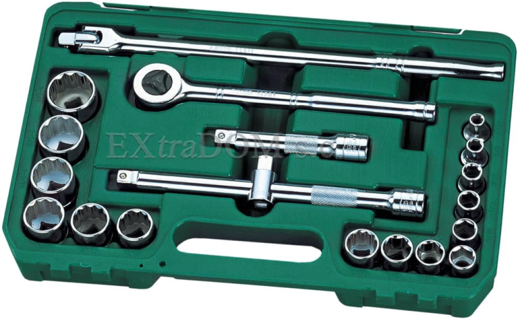 Klucze nasadowe 1/2 calowe Sata kpl. 17 cz. 09087
