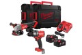 Zestaw Milwaukee M18: wiertarko-wkrętarka udarowa M18 FPD3 + szlifierka kątowa 125 mm M18 FSAG125X, 2 x aku. 5.0 Ah, ładowarka, walizka M18FPP2E3-502XEU 4933492516