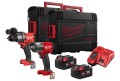 Zestaw Milwaukee M18: wiertarko-wkrętarka z udarem M18 FPD3 + kluczowy udarowy M18 FMTIW2F12, 2x aku. 5.0Ah, ładowarka, walizki M18FPP2F3-502X 4933492518