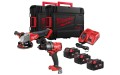 Zestaw Milwaukee M18: wiertarko-wkrętarka udarowa M18 FPD3 + szlifierka kątowa 125 mm M18 FSAG125X, 3 x aku. 5.0 Ah, ładowarka, walizka M18FPP2E3-502XEU 4933492516