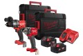 Zestaw Milwaukee: wiertarko-wkrętarka M18 FPD3 + klucz udarowy M18 FIW2F12 + 2 akumulatory 5.0Ah + szybka ładowarka M12-18FC + 2x walizka HD Box M18FPP2B3-502X 4933492521