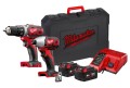 Zestaw Milwaukee M18™: wiertarko-wkrętarka M18 BDD, zakrętarka M18 BID, 2x akumulator 4.0 Ah, ładowarka, walizka, M18BPP2D-402C 4933447126