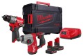 Zestaw Milwaukee M12: wiertarko-wkrętarka M12 FPD2 + młotowiertarka M12 FHAC16, 2x aku. HIGH OUTPUT™ 5.0 Ah, ładowarka, walizka M12FPP2BG2-502X 4933500138