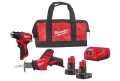 Zestaw Milwaukee M12: wiertarko-wkrętarka M12 BLDDRC, piła szablasta HACKZALL™ C12 HZ, 2x aku. 4.0 Ah, ładowarka, torba M12BLPP2A-402B 4933499692