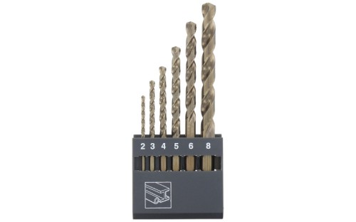 Wiertła do metalu ABRABORO HSS-Co DIN 338 6 szt. 2 -8 mm 14190610