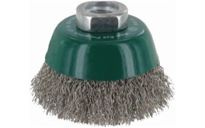 Szczotka doczołowa 60 mm/M14 ABRABORO - drut karbowany 0,3 mm INOX 90409052