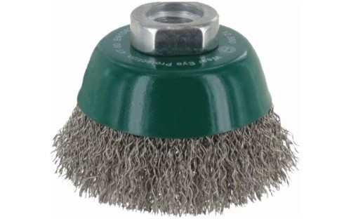 Szczotka doczołowa 60 mm/M14 ABRABORO - drut karbowany 0,3 mm INOX 90409052