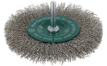 Szczotka tarczowa 100x12 mm ABRABORO - drut falisty, trzpień, INOX 99420110