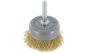 Szczotka doczołowa 50 mm ABRABORO - drut mosiężny, trzpień 99428220