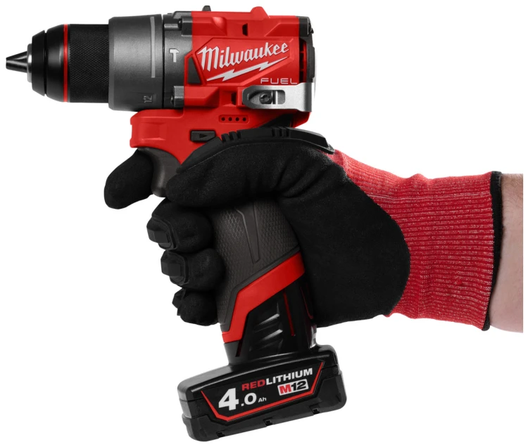 Zestaw Milwaukee M12: wiertarko-wkrętarka M12FPD2, nitownica M12BPRT, 2 akumulatory: 2.0 i 4.0 Ah, ładowarka, w walizce Hd Box M12FPP2D2-422X 4933480593