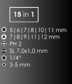 Klucz do szaf sterowniczych Mini Key V1 15 w 1 6399801
