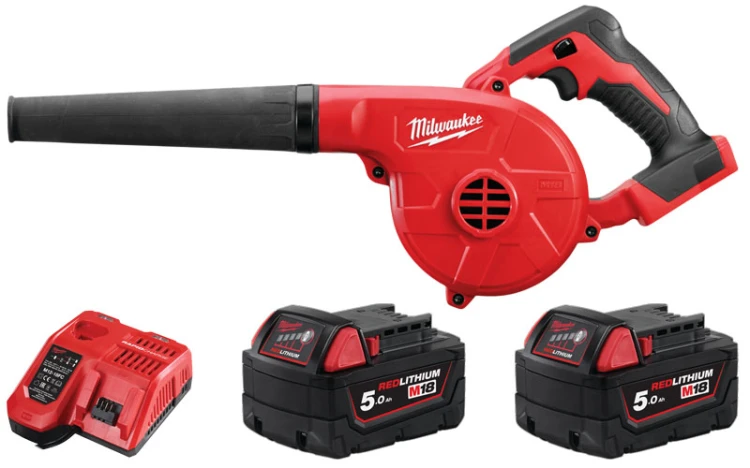 Dmuchawa akumulatorowa Milwaukee M18BBL-502, 2x aku. 5.0Ah, szybka ładowarka