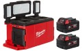 Lampa strefowa PACKOUT AC/DC Milwaukee M18POLAC 3000lm IP54 + 2 akumulatory 5.0 Ah M18B5