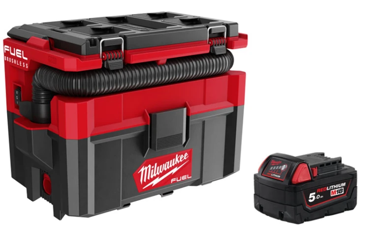 Odkurzacz akumulatorowy Milwaukee M18FPOVCL-0 + 1x aku. 5.0Ah, bez ładowarki