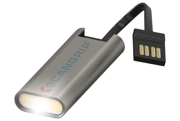 Lampka brelok SCANGRIP z wbudowanym kablem USB do ładowania FLASH MICRO R 03.5113 35113