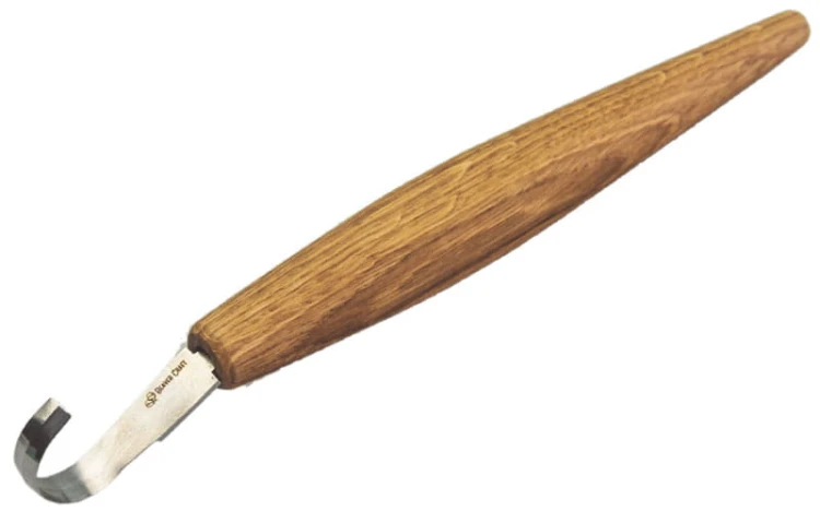 Nóż hakowy głęboki do rzeźbienia łyżek z długą rękojeścią BeaverCraft SK5S