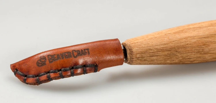 Nóż hakowy do rzeźbienia łyżek płytki z długą rękojeścią BeaverCraft SK4S