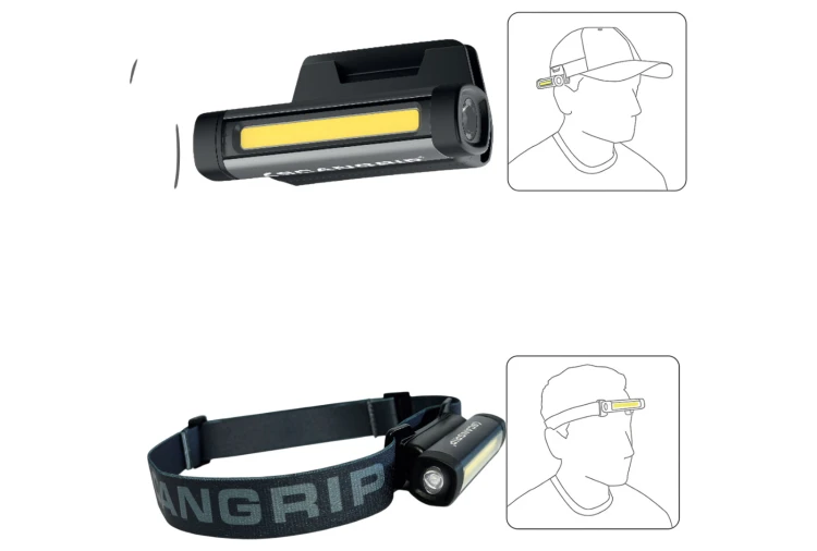 Latarka czołowa FLEX WEAR SCANGRIP - opaska na głowę i mocowanie czapki FLEX WEAR KIT 03.5811 35811