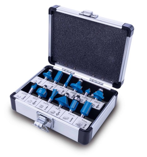 Frezy do drewna zestaw 12 szt. do frezarki HF50 / HF60 Scheppach 7902101601