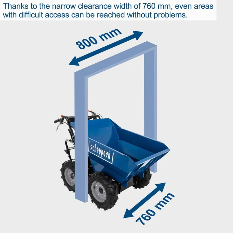Mini wywrotka na kołach Scheppach DP3000 udźwig do 300kg 5908802903