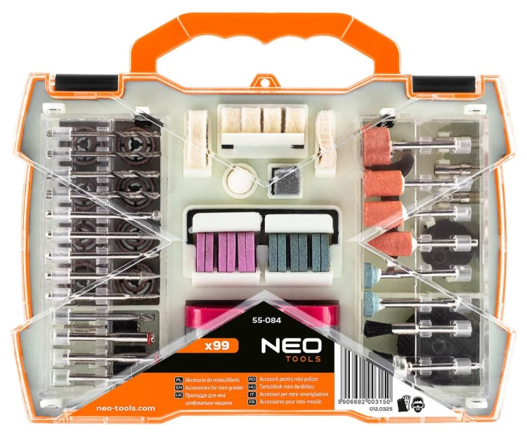 Akcesoria do mikro szlifierki, wiertarki NEO kpl. 99 szt 55-084