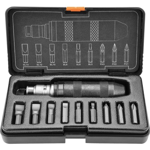 Wkrętak udarowy NEO TOOLS zestaw 11 szt.