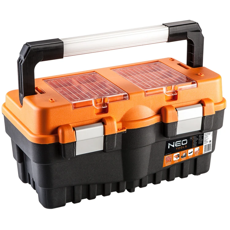 Skrzynka narzędziowa 18" NEO TOOLS z wkładką i organizerami