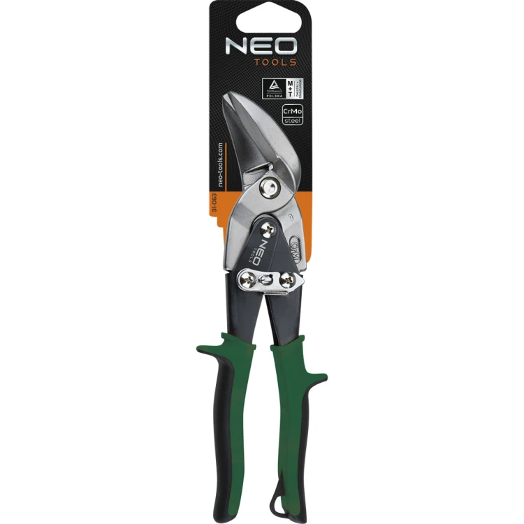 Nożyce do blachy NEO TOOLS 240 mm, odgięte prawe