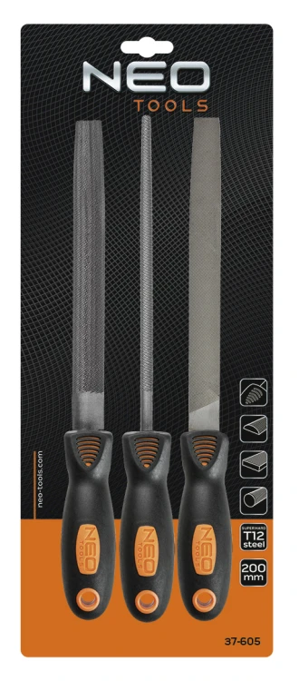 Pilniki do metalu NEO TOOLS zestaw 3 szt.
