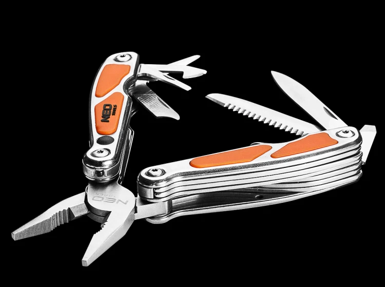 Narzędzie wielofunkcyjne mini NEO TOOLS z LED zestaw 10 elementów