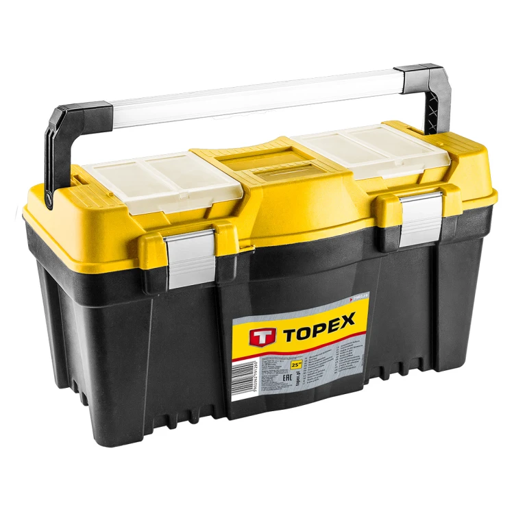 Skrzynka narzędziowa 25" TOPEX z aluminiowych uchwytem