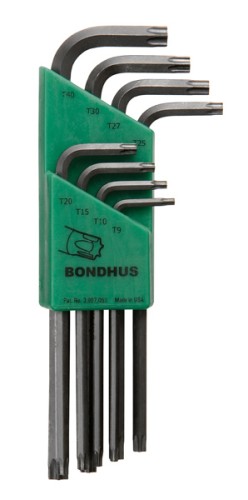 Klucze imbusowe TORX TX 9 - 40 BONDHUS - długie zestaw 8 cz.