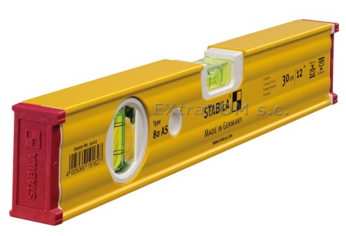 Poziomice Stabila zestaw 3 szt.: 80AS 30cm + 80AS-2 60cm + 80AS-2 120cm w pokrowcu