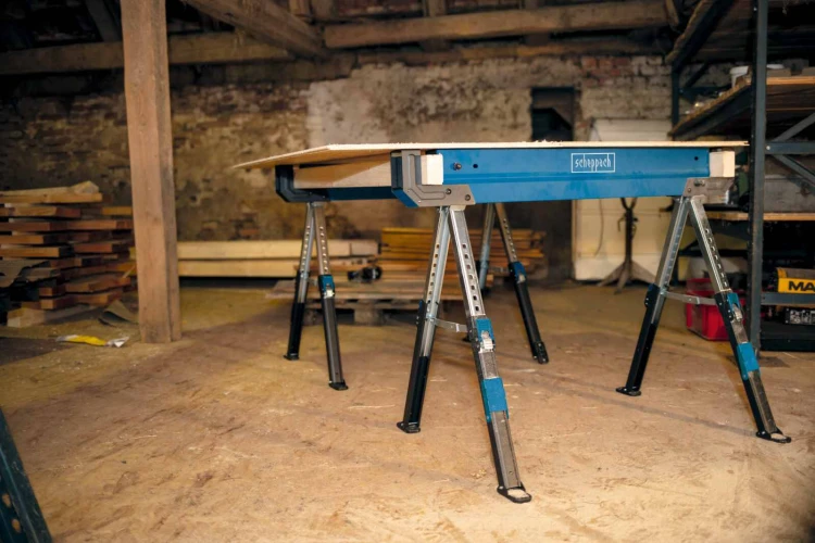 Koziołki robocze składane 2x589 kg regulowane MWB600 Scheppach 5907109852