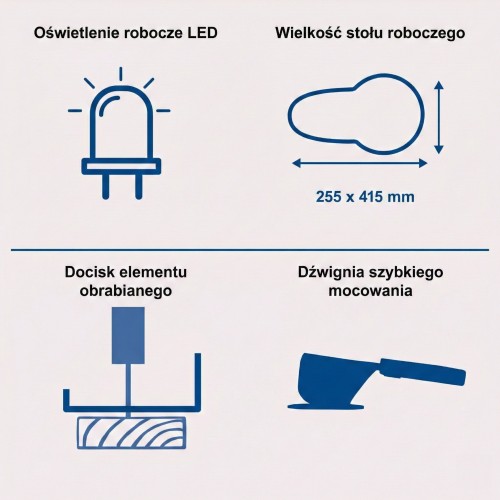 Wyrzynarka włosowa precyzyjna 120 W DECO-XLS Scheppach