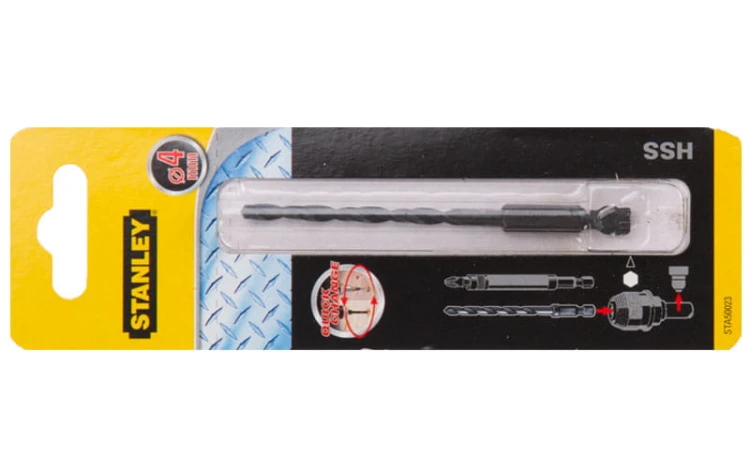 Wiertło spiralne HSS do metalu śr. 4 mm Stanley uchwyt sześciokątny 1/4" STA50023