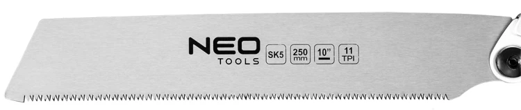 Piła japońska NEO TOOLS do cięcia dokładnego 11 TPI, szeroka, składana